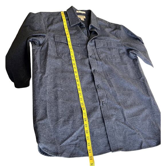 L.L.Bean Chamois Cloth Shirt Jacket Men Large Fall Winter Warm Outdoor Gorpcore - Picture 5 of 8
